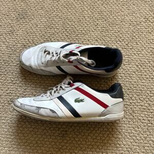 Lacoste Giron TCL mens size 10 US sneakers navy white red